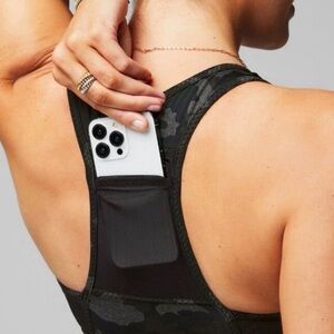 Fabletics On The Go Medium Impact Sports Bra Tonal Camo Size Small NWT